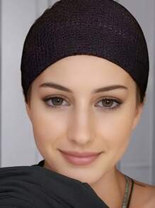 Sleek Design, Breathable Mesh Black Undercap For Women - Elastic, Lightweight & Portable | Fashionable Polyester Hair Cap