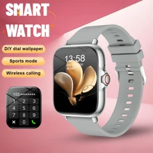 New Hot 1.83-Inch Full Touchscreen Smartwatch For Men And Women, With Wireless Call Answering/Dialing, Pedometer, Calorie Tracking, Multiple Sports Modes, Notification Alerts, Remote Camera Control, Music Playback Control, And Fitness Tracking Functions, Compatible With Android And IOS Smartphones