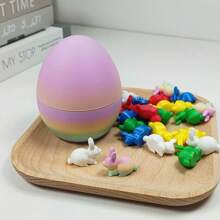 The Biggest Surprise - 3D Printed Mini Rabbit Easter Egg, Multi-Craft Decor Item, Gift Figurine