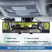 General Motors 300mm Wide Angle Convex Transparent Rearview Mirror - 黑色 - 查看 9
