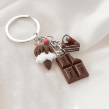 1 Pc Sparkling Cherry Hanging Decor, Cherry Keychain Pendant For Wallet, Bag, Backpack Accessory