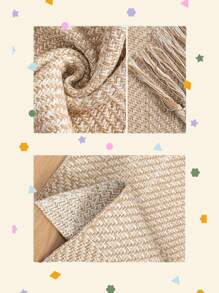 手工流苏编织地毯，精致流苏纹理地毯，多用途地毯，可用于地板、床边、餐椅装饰