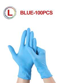 Guanti monouso in nitrile, blu, guanti per pulizie domestiche per cucina, bagno, pulizie, manipolazione di alimenti, tatuaggi, bellezza, colorazione dei capelli, animali domestici, saloni, forniture per la pulizia, attrezzi per la casa - Blu - Visualizzare 25