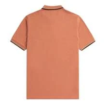 FRED PERRY POLO MC TWIN TIPPED - light rust / warm grey / night green - View 2