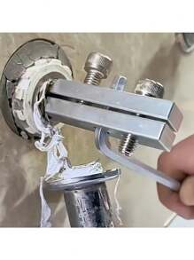 1 件重型金属管道断裂拆卸工具 - 带锁定螺栓设计的水龙头角阀拉拔器，易于使用的可调杆，无连接器，水龙头维护 | 锁定螺栓机构 | 精密工程，水龙头维修工具 | 可调杆工具 | 建筑，水龙头维修套件