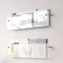 1 件透明亚克力浮动壁架，悬挂书架杂志架，适用于家庭图书馆、学校展示和杂志架装饰