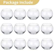 Juego de 6/12 portavelas para velas votivas surtidas de cristal con efecto de mercurio, decoración de mesa para bodas y fiestas de cumpleaños en el hogar