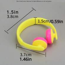Juego de 3 piezas/5 piezas de accesorios en miniatura de auriculares, encantadores adornos de sombrero de clip, lindo colgante de cuello para muñecas, suministros de manualidades de plástico