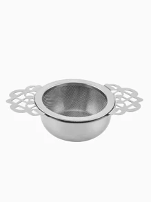 1pc Golden And Silver Stainless Steel Tea Strainers! These Stylish Tea Filters Are Amust -Have For Tea Lovers. Use Them At Home To Brew A Perfect Cup Of Loose -Leaf Tea, Or Take Them To The Office For Refreshing Break. Back To School