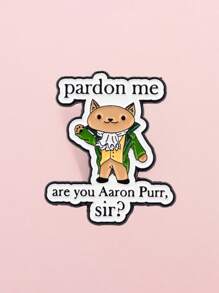 1 件装可爱引文珐琅别针胸针松针翻领别针徽章背包服装配饰动物珠宝朋友礼物 - 彩色 - 查看 8