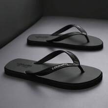 男士人字拖，夏季休闲一脚蹬沙滩凉鞋，时尚透气户外沙滩拖鞋，适合室内、户外、海滩、春夏休闲穿着 - 彩色 - 查看 28