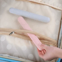 1pc Travel Portable Toothbrush Case, Plastic Toothbrush Storage Box, Simple Striped Travel Toothbrush Holder - Multicolor - View 5