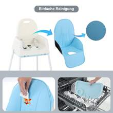 3in1 Hochstuhl Kinderhochstuhl inkl. Babyliege, Kombihochstuhl Babyhochsitz, höhenverstellbar Verstellbare Rückenlehne, mitwachsend ab 0 Monate bis 6 Jahre Babystuhl