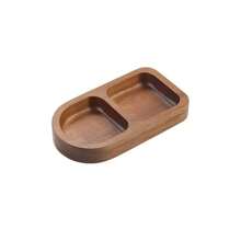 1pc Wooden Compartment Seasoning Tray, Multi-Size Serving Dish, Snack Plate, Jewelry Storage Tray, Home Use