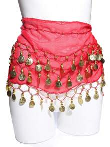 1pc Women's Sequins Fringe Dance Skirts, Belly Dance Fringe Hip Scarf Belts, Women's Glitter Sequins Tassel Skirts, Stage Performance Costume Summer, School