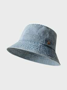 1 pieza Sombrero de cubo retro desgastado para mujer, sombrero de cubo lavado vintage, sombrero versatil de protección solar unisex para exteriores, viajes, playa, casual, vacaciones