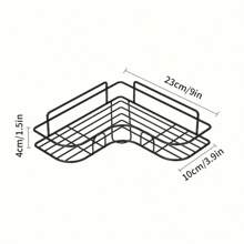 1pc Bathroom Corner Shelf, No Punch Corner Shelf, Bathroom Shelf, No Drilling Metal Storage Rack For Bathroom, Kitchen And Dormitory, Space Saving, Outdoor Storage Cabinet Rack, No Punch Triangle Storage Rack Bathroom Accessories Rack, Wall Mounted Toilet Storage Cabinet, Shampoo, Lotion, Cosmetics Storage Rack, Bathroom Accessories