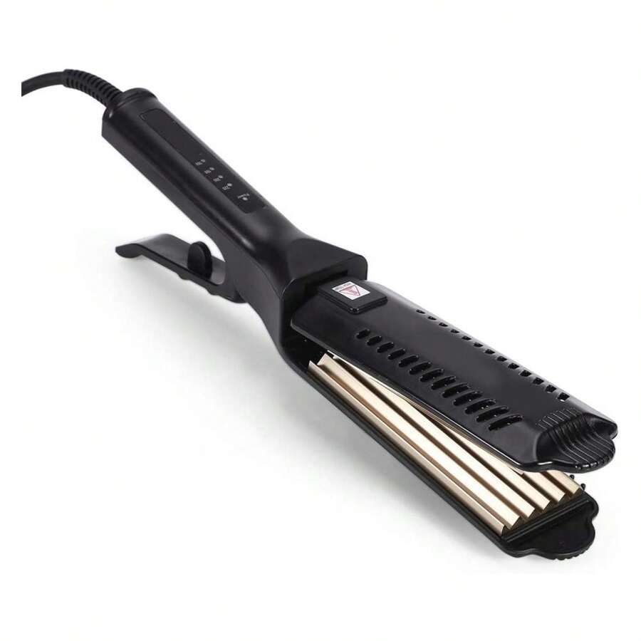 Hair Crimper For Women, Ceramic Tourmaline Hair Crimper, 6 Teeth Corrugated, Adjustable Temperature, Clip Volumizing Crimper, Hair Styling Tool - Multicolor - View 1