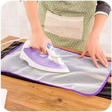 1pc High Temperature Resistant Ironing Mesh Mat, Protective Clothes Ironing Pad Suitable For Daily Use, Thick Ironing Insulation Net For Coats, Suits, Work Clothes, Etc. Random Color