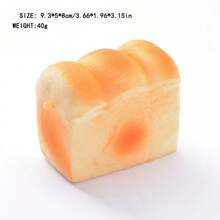 1 件逼真 PU 慢回弹假面包装饰、烘焙摄影道具面包模型、减压和新奇玩具