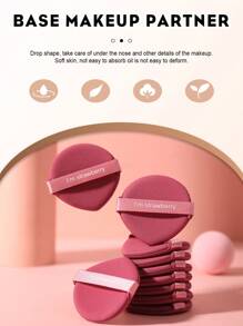 10PCS Air Cushion Puffs | Non-Latex Soft Makeup Sponges For Liquid & Powder Foundation | Reusable, Non-Absorbent Blending Tools (Round/Heart Shape) | Travel-Friendly With Storage Pouch | Easy Clean & Even Application