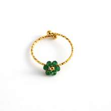 1 anel em forma de flor facetada de aço inoxidável, banhado a 18K, moda minimalista, adequado para encontros, festas e uso no escritório