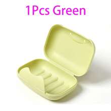 1pc Portable Travel Soap Box, Travel Sealed Waterproof Soap Holder With Cover And Lock, Solid Color Plastic Soap Dish, Soap Storage Case, Bathroom Supplies Teenager Gift Travel Essentials Travel Organizer For Beach Summer Vacation Back To School - Multicolor - View 4