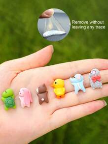 Urocze dekoracje na deskę rozdzielczą samochodu z motywem kreskówek - kolorowe miniaturowe ozdoby, które ulepszą Twoje wrażenia z jazdy, wykonane z żywicy odpornej na ciepło, łatwe w montażu za pomocą kleju bezśladowego, odpowiednie do desek rozdzielczych, lusterek wstecznych, klamek drzwi i otworów wentylacyjnych, dostępne w różnych stylach, spersonalizuj wnętrze swojego samochodu z zabawą i stylem, idealne do dodania uroku konsoli środkowej Twojego samochodu, wiele elementów