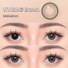 UYAAI 1 Pair Natural Enlargement Color Contact Lenses, Large Diameter, Suitable For Dates, Daily Wear, Parties, Halloween Costumes, Cosplay - Dark Brown - View 3