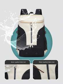 1PC Daily Sports Training Backpack With Large Capacity And Light Weight, Badminton Backpack, Tennis Racket Bag, Basketball Bag, Independent Shoe Compartment, Outdoor Sports Backpack, Contrasting Color Design, Fashionable And Simple, Versatile Backpack, Suitable For Fitness, Yoga, Outdoor Sports, Short-Distance Travel