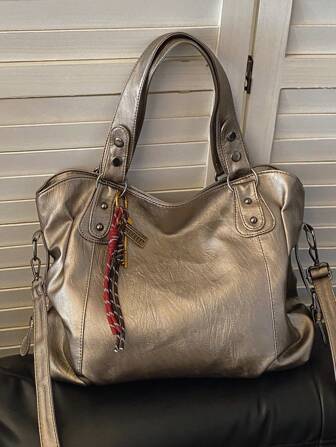 Nueva bolsa de tela grande de capacidad simple y casual