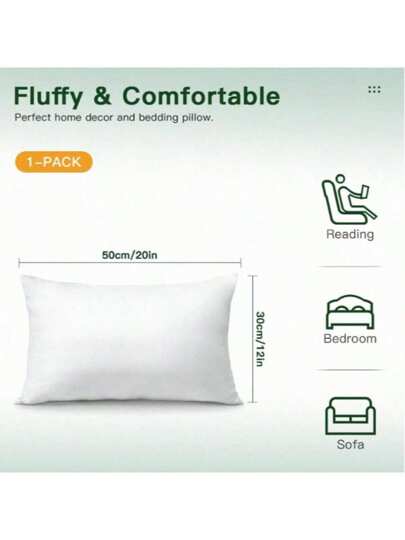 Piece Wit ative Kussen Moderne Rectangular High Elasticity Polyester Fiber Core Lumbar Cushion. Practical Home, Office, Camping, Bedding, Inserts, Pillows Bed view 5