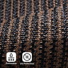 LOVE STORY Fence Privacy Screen Outdoor Mesh Fencing Covers Screen Fence Wind Block With Grommets For Patio Garden Wall Backyard - Brown - View 3