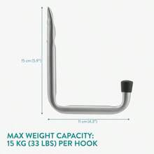 Navaris Garage Ceiling Hooks (Set Of 12) - Heavy Duty Storage Hook Hangers Variety Pack For Hanging Bike, Ladder, Equipment - Overhead Ceiling Mount No Need For Power Connection