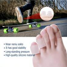 2pcs Little Toe And Ring Toe Protector Socks, For Walking Friction Relief, Prevent Corns And Blisters, Suitable For High Heels, Sneakers, Casual Shoes