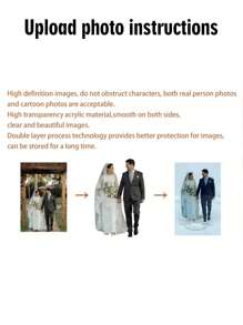 1pc Custom Acrylic Photo Standee, Personalized Picture Gift, Customized Holder Office Desk Accessories For Women, Customizable Character Standees, Customized Collectible Acrylic Display, Unique Keepsake For Weddings, Birthdays, Anniversaries - Style a - View 4