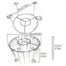 1pc Air Fryer Rack Meat Griller, Vertical Grill Stand Stainless Steel Home Hanging Oven Accessory Barbecue Rack