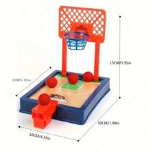 2-Player Desktop Basketball Game, Interactive & Fun Finger Flicking Basketball Shooting Toy, Great For Party & Birthday Gift! [Ball Color Random]