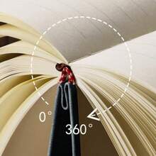 A5 Notebook Journal Ruled Notepad, 360 Pages PU Cover Notebook With Ribbon Bookmark, Paper Journal For Office Home School - Gray - View 2