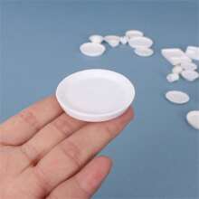 9 pezzi / 18 pezzi Mini set di stoviglie da cucina in ceramica bianca realistica, comprensivo di piatti, ciotole e tazze