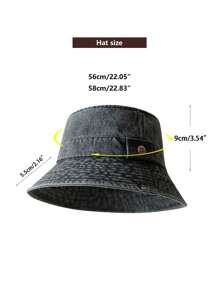 1 pieza Sombrero de cubo retro desgastado para mujer, sombrero de cubo lavado vintage, sombrero versatil de protección solar unisex para exteriores, viajes, playa, casual, vacaciones