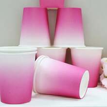 10pcs/20pcs/40pcs,9oz Disposable Paper Cups Pastel Rainbow Gradient Party Cups Drinking Cups For Party, DIY And Holiday, Multicolor Paper Cups For Wedding Party Picnic BBQ Travel And Event - Multicolor - View 7