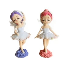Set de 4 figuritas de bebé ángel en caja ciega, decoración creativa de tartas, muñecas de colección de dibujos animados gacha, regalo de cumpleaños