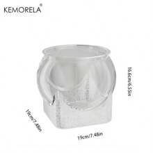 KEMORELA 1pc Round High-Transparency Shatterproof Pet Fish Tank, Scratch-Resistant Desktop Hydroponic Goldfish Aquarium, No Electricity Needed, PP Material, Ideal For Home Decor & Small Hydroponics