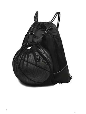1pc Backpack With Independent Mesh Ball Bag, Drawstring Bag For Helmets, Travel Bag, Laptop Tablet Book School Bag, Sports Gym Swimming Training Bag, Wear-Resistant Waterproof Weekend Overnight Bag, Foldable Hand Luggage Bag, Back To School For Summer, Thin Rope Shoulder Bag For Women Men Students Outdoor Cycling Football Basketball Volleyball Yoga Camping Hiking