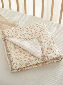 1 件超柔软舒适婴幼儿圆点毛绒毯，适合学龄前儿童午睡