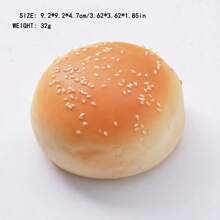 1 件逼真 PU 慢回弹假面包装饰、烘焙摄影道具面包模型、减压和新奇玩具