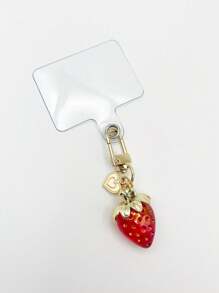 1pc Cute Strawberry Keychain, Heart-Shaped Small Ornament Bag Charm Key Chain Decor Gift For Girls, Woman Wallet Key Holder, Phone Charm, Car Keyring, Sturdy & Portable For Daily Use, Shopping, School - Multicolor - View 13