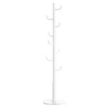 SONGMICS Garderobe in Kaktus-Form, Kleiderständer, freistehende Garderobe, 8 Haken mit nach oben gebogenen Enden, 175,3 cm hoch, für Kleidung, Hüte, Taschen, wolkenweiß - Weiss - Übersicht 2