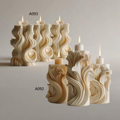 Vågformat vaxljus DIY handgjort doftgips multifunktionellt silikonform